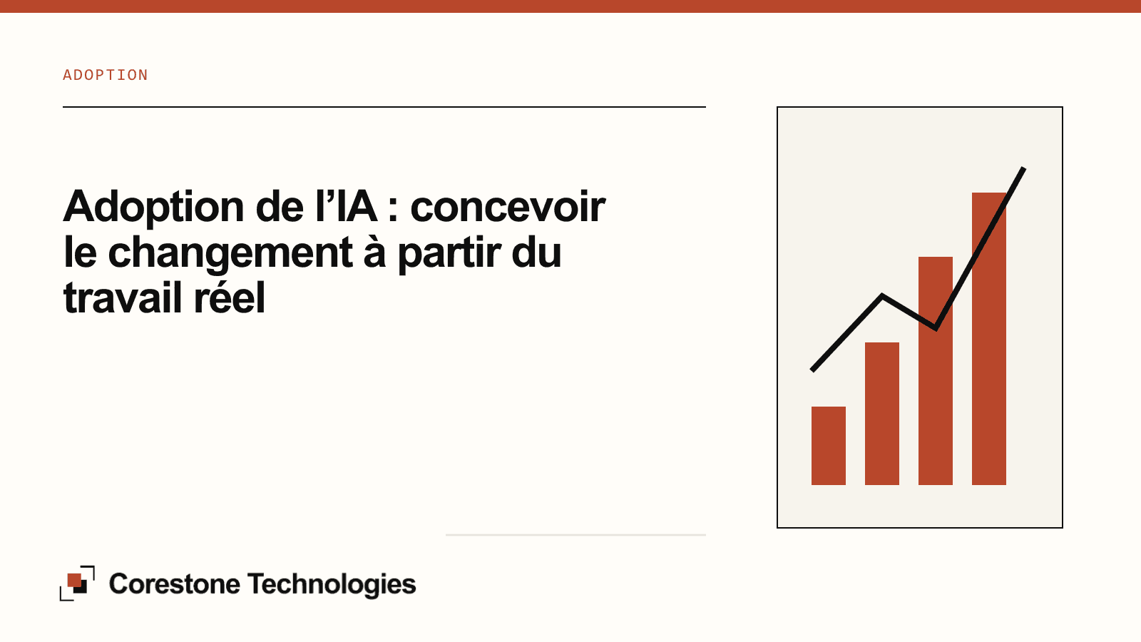Illustration de couverture — Adoption de l’IA : concevoir le changement à partir du travail réel