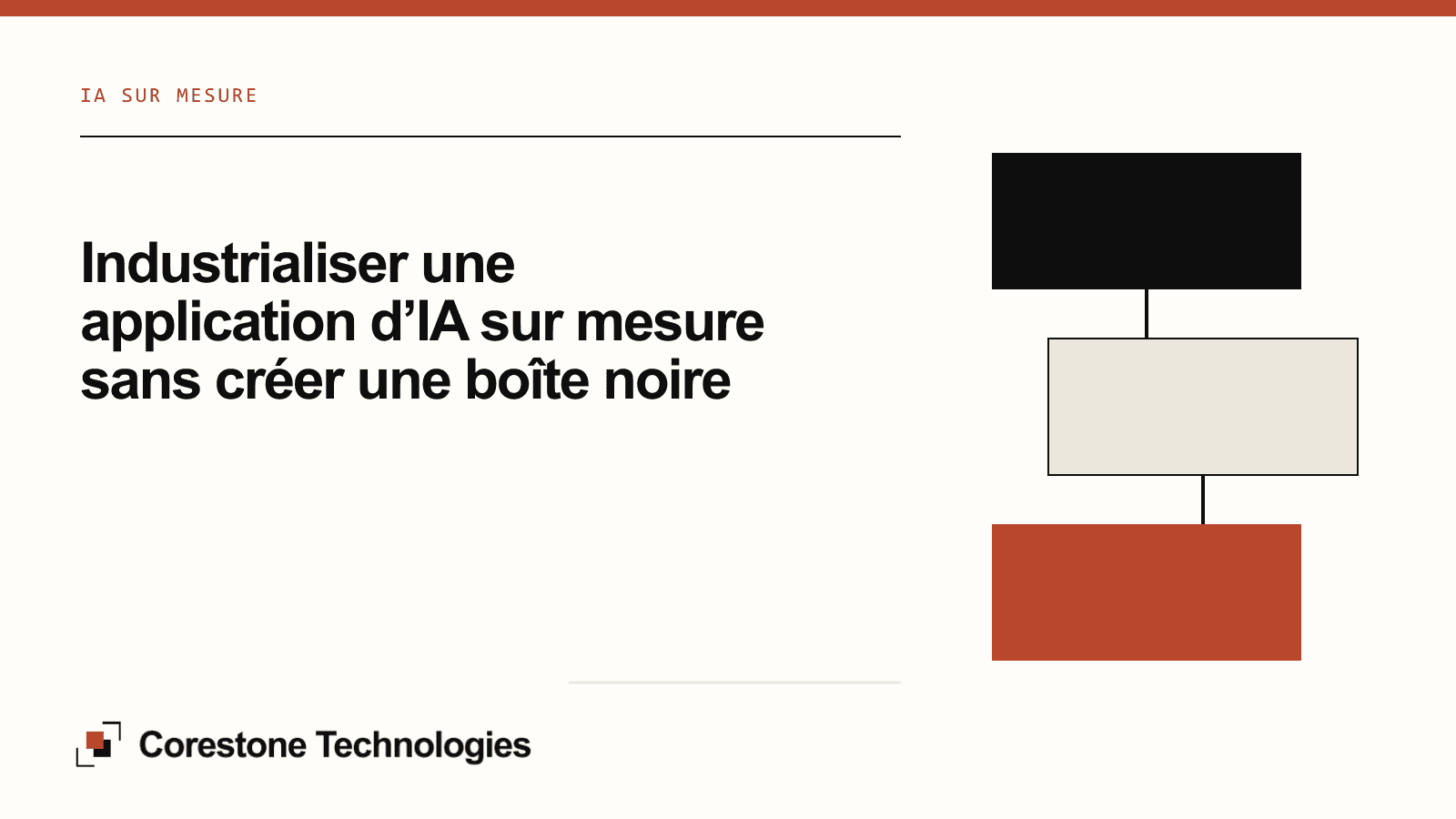 Illustration de couverture — Industrialiser une application d’IA sur mesure sans créer une boîte noire
